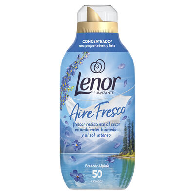 Suavizante frescor alpino LENOR, botella 50 dosis 50 lavados