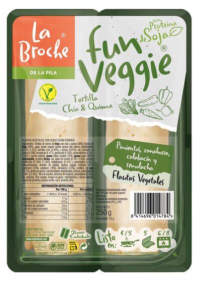 Flauta La Broche fun veggie 250g con vegetales