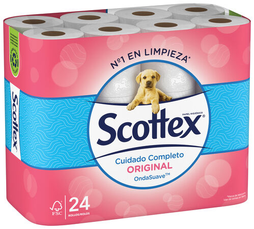 Papel higiénico Scottex 24 rollos Original