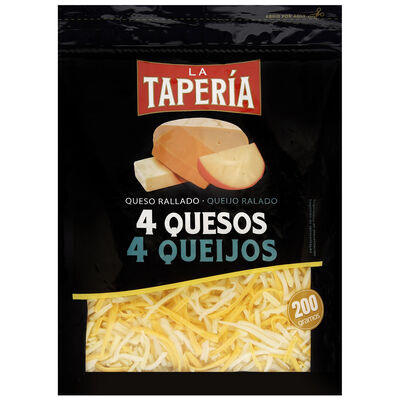 Rallado 4 quesos La Taper&iacute;a 200 gr