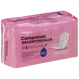 Compresa de incontinencia Bodyplus 12 uds normal