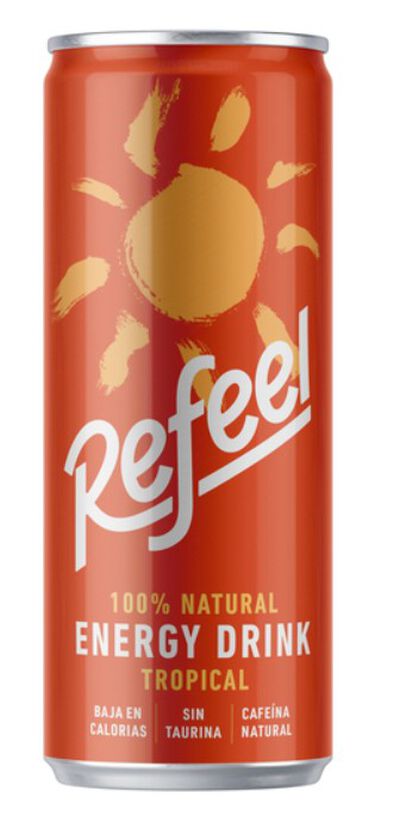 Bebida energética refeel Mahou sabor tropical 33 cl