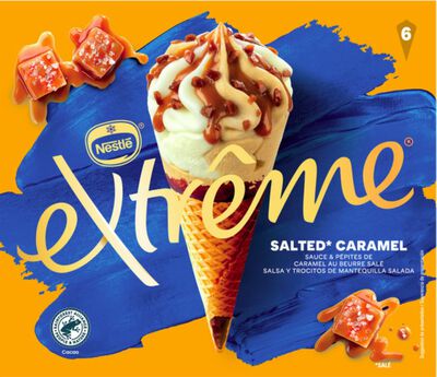 Helado en cono con sabor a salted caramel Nestl&eacute; 6 unid