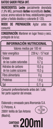 Batido Alipende pack 6 fresa 200ml