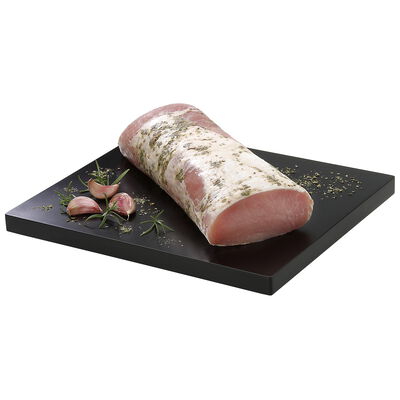 Cinta de lomo de cerdo al ajillo 50% duroc por media pieza peso aprox 1,4kg