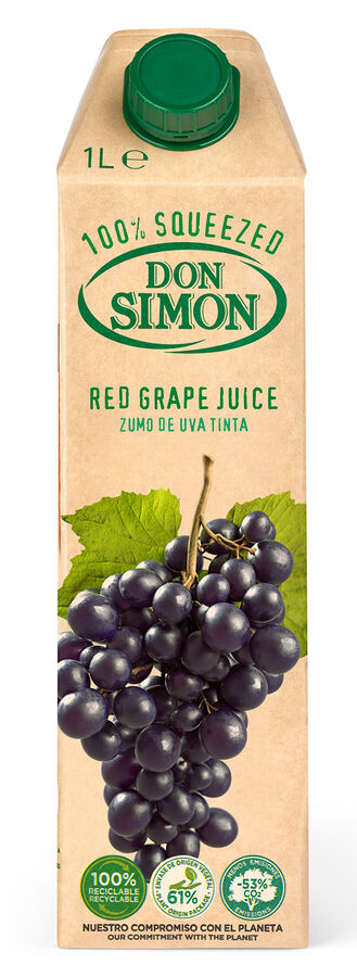 Zumo de uva tinta 100% exprimido Don Simon 1l