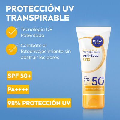 Crema solar facial factor 50 antiedad Nivea 40ml
