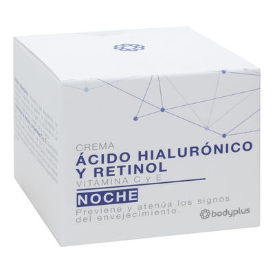 Crema de noche Bodyplus 50ml &aacute;cido hialur&oacute;nico y retinol