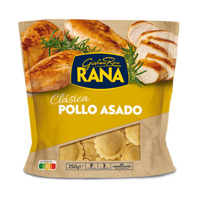 Pasta fresca ravioli Rana 250g relleno de pollo asado
