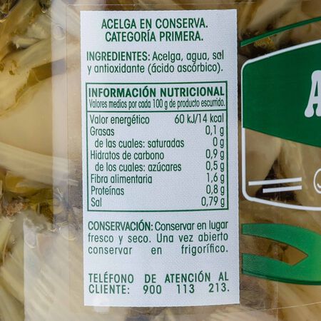 Acelgas sin gluten Alipende tarro de cristal 425g