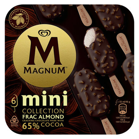 HELADO MAGNUM MINI 6U FRAC CON ALMENDRAS