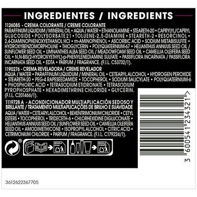 Tinte de cabello sin amon&iacute;aco Garnier Olia n&ordm; 1.0 negro profundo