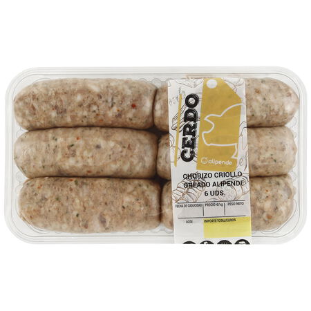 Chorizo criollo Alipende 450g aproximadamente