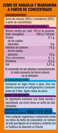 Zumo Concentrado Alipende 1L Naranja-Mandarina