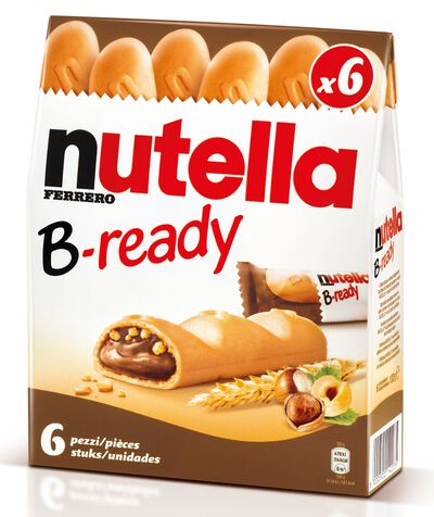 Galleta rellena Nutella b-ready 6u
