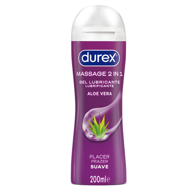 Gel lubricante Durex 200ml massage con aloe vera