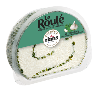 Queso roule con ajo y finas hierbas Rians 150g