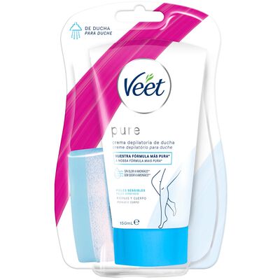 Crema depilatoria de ducha Veet 150ml para piel sensible