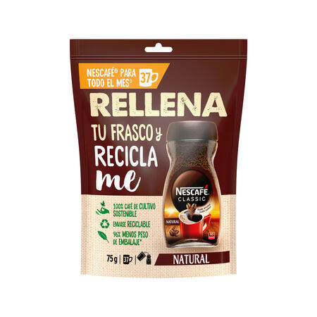 Café soluble natural Nescafé 75g