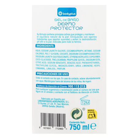 Gel de ducha Bodyplus 750ml dermoprotector