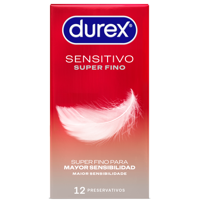 Preservativos Durex 12 uds sensitivo contacto total super finos