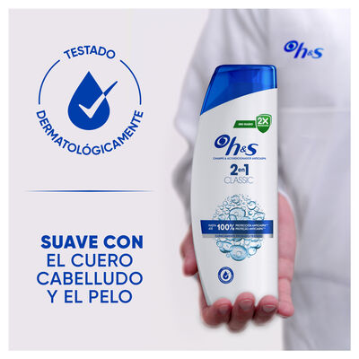 Champú 2 en 1 clásico H&S para cabello y cuero cabelludo, 330 ml