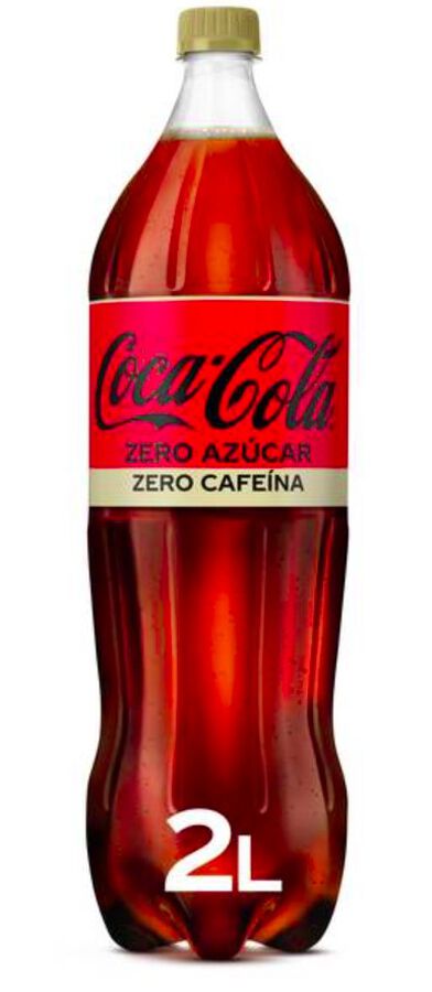 Refresco cola Coca-Cola botella 2l zero azúcar zero sin cafeína