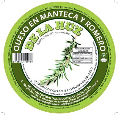 Lote:200gr Queso curado+200gr Queso curado pimentón+200gr  Queso curado romero 