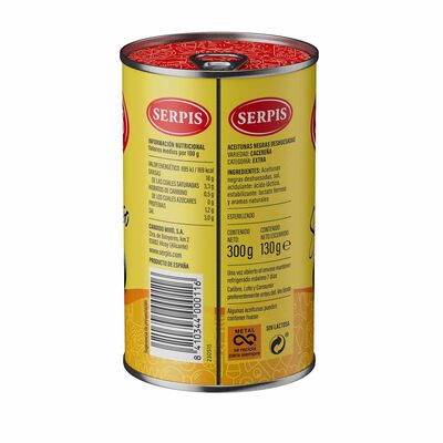 Aceituna negra sin hueso Serpis 130g