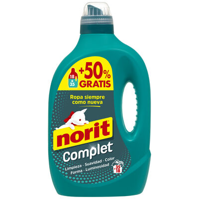 Detergente líquido Norit 35+18 Lavados Complet Ropa Siempre Como Nueva