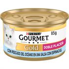 Comida h&uacute;meda pescado para gatos Gold Gourmet 85g