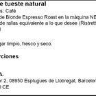 Café Blonde Espresso Roast Intensidad 6 Starbucks Nespresso 10 Cápsulas