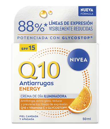 Crema facial de d&iacute;a Nivea Q10 50ml energy antiarrugas