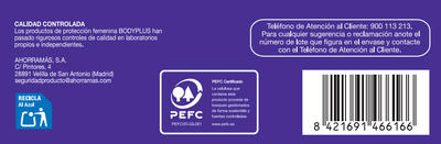 Protegeslip Bodyplus 30 uds duoform