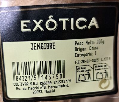 Jengibre bandeja 200g