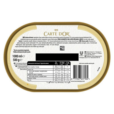 Sorbete Limón Carte D´Or 1L