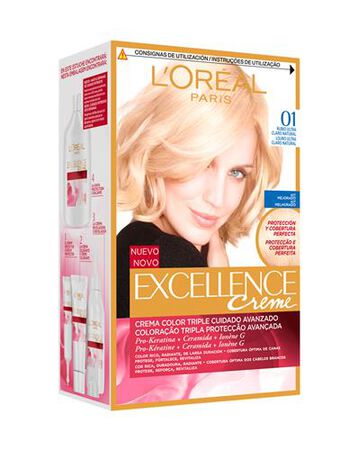 Tinte de cabello L'Or&eacute;al Excellence Creme n&ordm; 01 rubio aclarante