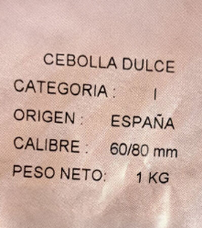 Cebolla dulce Freshnatur 1K