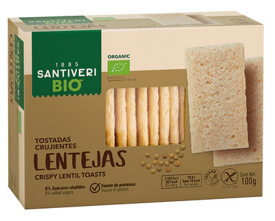 Tostada Crujiente Con Lentejas Bio Santiveri 100gr