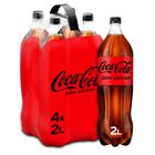 Refresco cola Coca-Cola botella 2l pack 4 zero az&uacute;car