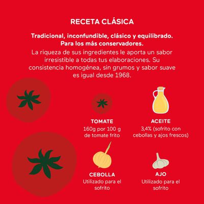 Tomate frito sin gluten abre f&aacute;cil Orlando 780g