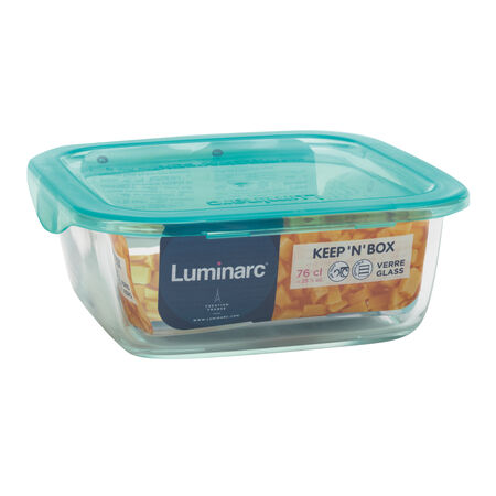Recipiente Luminarc 76cl cuadrado con tapa