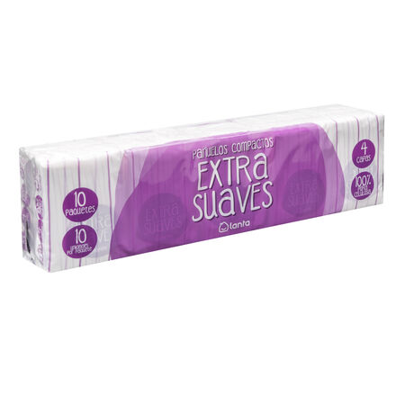 Pañuelos compactos Lanta 10 uds extra suave
