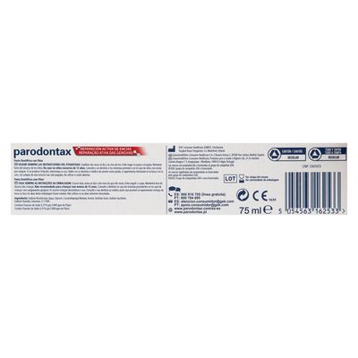 Pasta dental Parodontax 75ml reparaci&oacute;n de enc&iacute;as