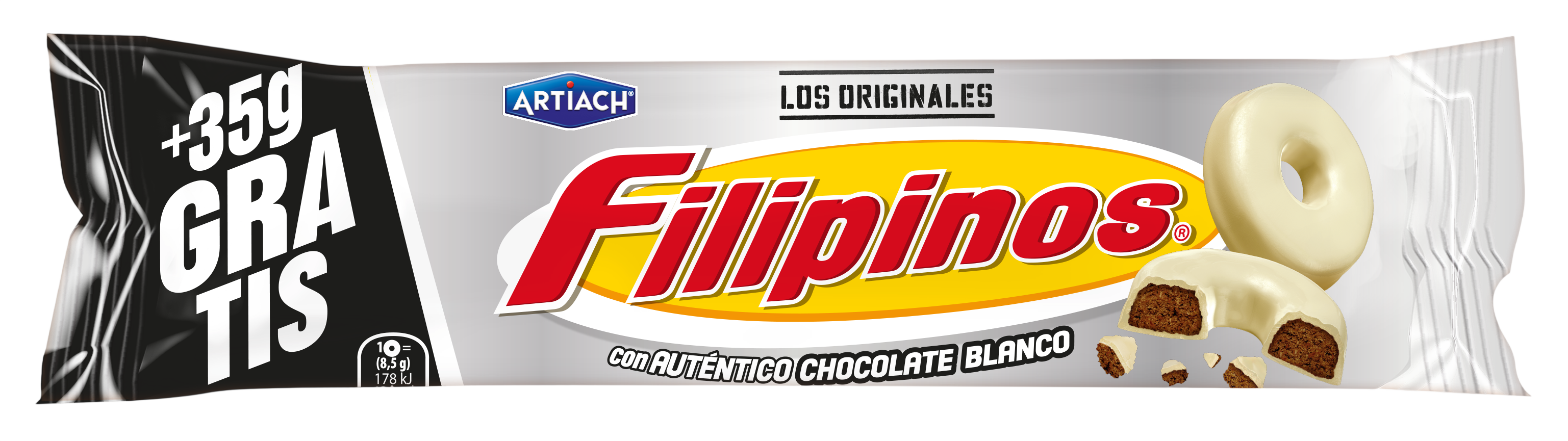 Galletas de chocolate blanco Filipinos 93g+35g