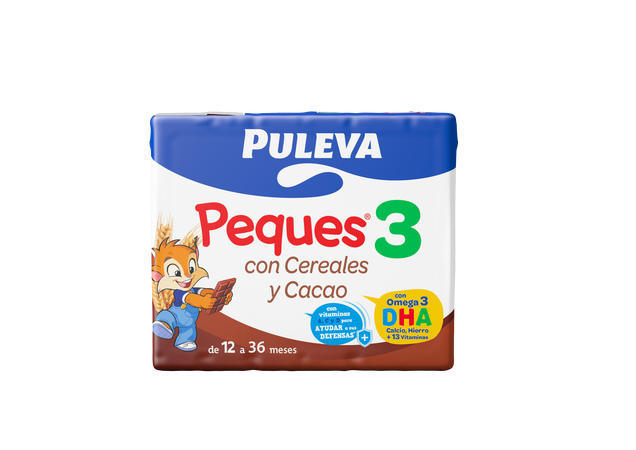 Preparado lácteo Puleva Peques cereales cacao pack 3