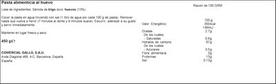 Spaghettini Gallo 450g al huevo