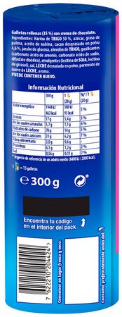 Galletas rellenas Príncipe lu 300g crema de chocolate