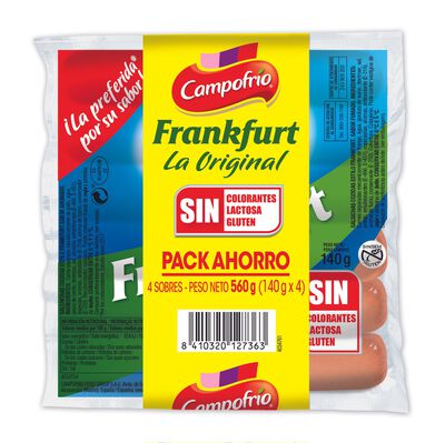 Salchichas tipo frankfurt Campofr&iacute;o pack 4 uds