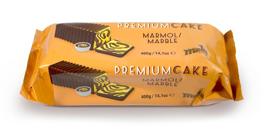 Bizcocho premium cake Mells 400g mármol
